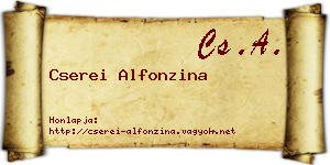 Cserei Alfonzina névjegykártya